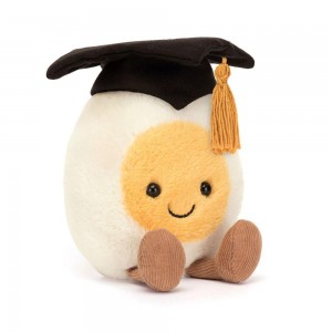 Peluche Jellycat Amuseables Boiled Egg Graduation,14cm x 9cm x 4cm Branco | Portugal UGDWE-9830