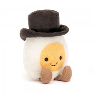 Peluche Jellycat Amuseables Boiled Egg Groom,15cm x 9cm x 4cm Branco | Portugal FULWK-0342