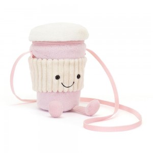 Peluche Jellycat Amuseables Coffee-To-Go Pink,20cm x 9cm x 9cm Rosa | Portugal ERNOU-6749