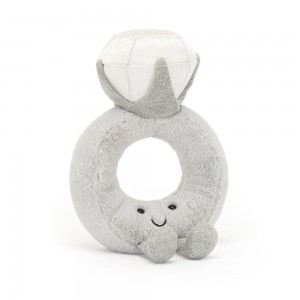 Peluche Jellycat Amuseables Diamond Ring,20cm x 12cm x 5cm Cinzentas | Portugal MXRLV-8954