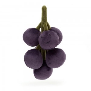 Peluche Jellycat Amuseables Fabulous Fruit Grapes,17cm x 9cm x 9cm Roxo | Portugal USBIT-6749