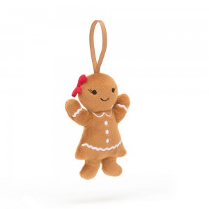 Peluche Jellycat Amuseables Festive Folly Gingerbread Ruby,10cm x 6cm x 2cm Marrom | Portugal VERIW-9604
