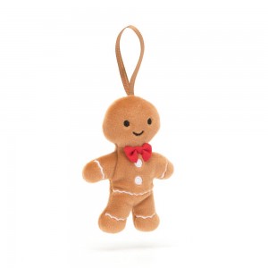 Peluche Jellycat Amuseables Festive Folly Gingerbread Fred,16cm x 4cm x 2cm Marrom | Portugal NXLEA-3051
