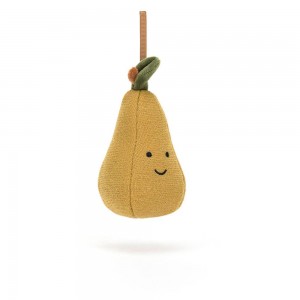 Peluche Jellycat Amuseables Festive Folly Pear,10cm x 6cm x 6cm Amarelas | Portugal HJKDN-4971