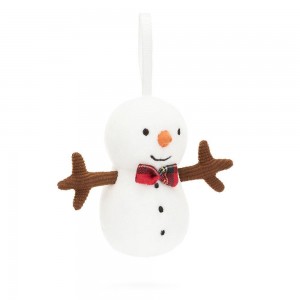 Peluche Jellycat Amuseables Festive Folly Snowman,15cm x 6cm x 5cm Branco | Portugal TLMFW-8315