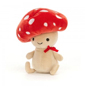 Peluche Jellycat Amuseables Fun-Guy Robbie,16cm x 8cm x 6cm Vermelhas | Portugal ZVISF-3165