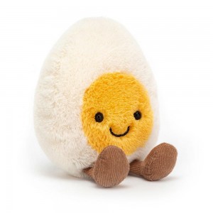 Peluche Jellycat Amuseables Happy Boiled Egg,14cm x 9cm x 4cm Branco | Portugal CMKWI-5423