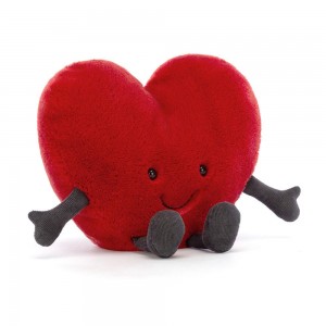 Peluche Jellycat Amuseables Heart,17cm x 19cm x 7cm Vermelhas | Portugal VZWDJ-2867
