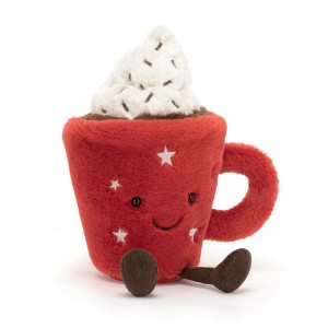 Peluche Jellycat Amuseables Hot Chocolate,24cm x 9cm x 8cm Vermelhas | Portugal ULWBO-3612