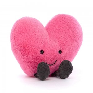 Peluche Jellycat Amuseables Hot Heart,11cm x 12cm x 4cm Rosa | Portugal JQSFM-2307