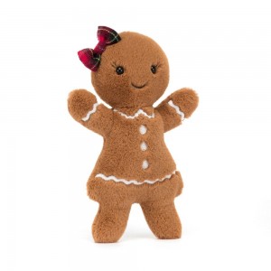 Peluche Jellycat Amuseables Jolly Gingerbread Ruby,18cm x 9cm x 2cm Marrom | Portugal PUNSD-3612