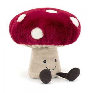 Peluche Jellycat Amuseables Mushroom,28cm x 11cm x 9cm Vermelhas | Portugal LEIZO-2508