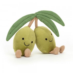 Peluche Jellycat Amuseables Olives,12cm x 13cm x 4cm Verdes | Portugal FHXJI-8430