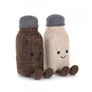 Peluche Jellycat Amuseables Rocksy Salt & Miller Pepper,18cm x 12cm x 6cm Bege | Portugal SOTZW-8374