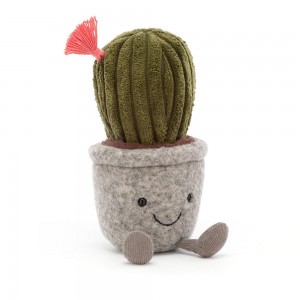 Peluche Jellycat Amuseables Silly Succulent Barrel Cactus,19cm x 7cm x 7cm Verdes | Portugal YLTWX-6823