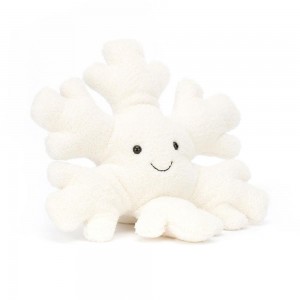 Peluche Jellycat Amuseables Snowflake,18cm x 18cm x 7cm Branco | Portugal KWSER-6384