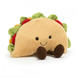 Peluche Jellycat Amuseables Taco,13cm x 17cm x 5cm Bege | Portugal LUYAT-7326