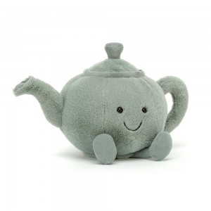 Peluche Jellycat Amuseables Teapot,20cm x 18cm x 16cm Verdes | Portugal BZINU-3208