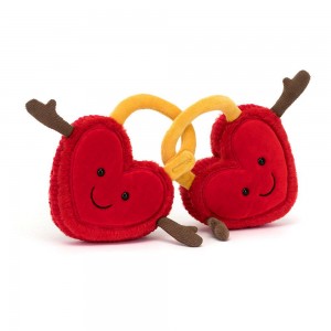 Peluche Jellycat Amuseables Val & Tina Love Locks,15cm x 22cm x 4cm Vermelhas | Portugal RVPDK-3267