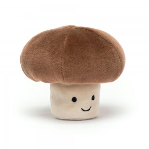 Peluche Jellycat Amuseables Vivacious Vegetable Mushroom,8cm x 9cm x 9cm Marrom | Portugal XQVYA-8576