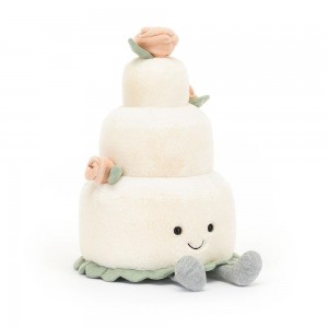 Peluche Jellycat Amuseables Wedding Cake,30cm x 19cm x 19cm Branco | Portugal WKQRJ-6427