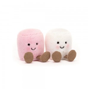 Peluche Jellycat Amuseables and White Marshmallows,9cm x 15cm x 5cm Rosa | Portugal MANGE-1634