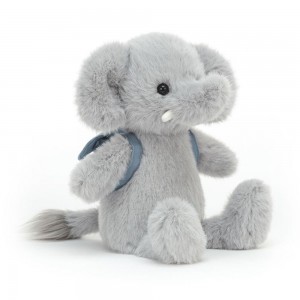 Peluche Jellycat Backpack Elephant,22cm x 9cm x 8cm Cinzentas | Portugal VHWKQ-9428