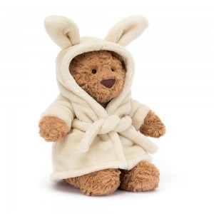Peluche Jellycat Bartholomew Bear Bathrobe,26cm x 12cm x 8cm Marrom | Portugal URSQJ-9271