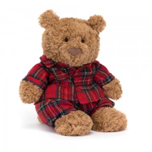 Peluche Jellycat Bartholomew Bear Bedtime,26cm x 12cm x 8cm Marrom | Portugal NIQMV-8063
