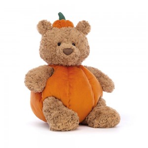 Peluche Jellycat Bartholomew Bear Pumpkin,36cm x 21cm x 20cm Marrom | Portugal NFILM-7210