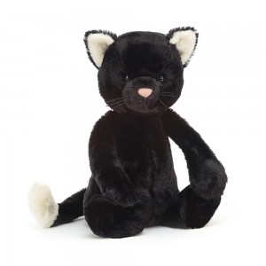 Peluche Jellycat Bashful Black Kitten,31cm x 12cm x 9cm Pretas | Portugal PDXKH-5129