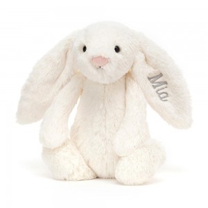 Peluche Jellycat Bashful Cream Coelhinha Medium,31cm x 12cm x 9cm Branco | Portugal GCDSO-1648