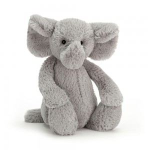 Peluche Jellycat Bashful Elephant,31cm x 12cm x 9cm Cinzentas | Portugal LJCIR-0913