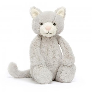 Peluche Jellycat Bashful Kitty,31cm x 12cm x 9cm Cinzentas | Portugal TRXUB-0517