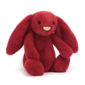 Peluche Jellycat Bashful Luxe Coelhinha Scarlett,31cm x 12cm x 9cm Vermelhas | Portugal WTKXH-0247