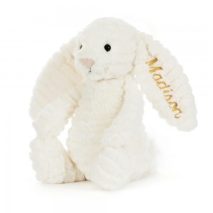 Peluche Jellycat Bashful Luxe Coelhinha Nimbus,31cm x 12cm x 9cm Branco | Portugal EUBRY-4859