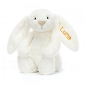 Peluche Jellycat Bashful Luxe Coelhinha Luna Medium,51cm x 21cm x 12cm Branco | Portugal GQDPF-3861