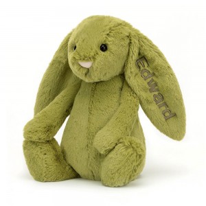 Peluche Jellycat Bashful Moss Coelhinha Medium,31cm x 12cm x 9cm Verdes | Portugal NQDZM-2148