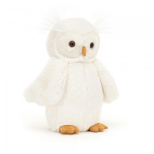 Peluche Jellycat Bashful Owl,27cm x 10cm x 10cm Branco | Portugal CLDXN-7029