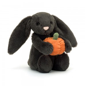 Peluche Jellycat Bashful Pumpkin Coelhinha,31cm x 12cm x 9cm Pretas | Portugal WVFZS-6410