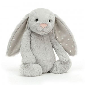 Peluche Jellycat Bashful Shimmer Coelhinha,31cm x 12cm x 9cm Cinzentas | Portugal QWRNU-7368