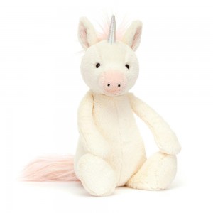 Peluche Jellycat Bashful Unicorn,31cm x 12cm x 9cm Creme | Portugal MDGVY-3179