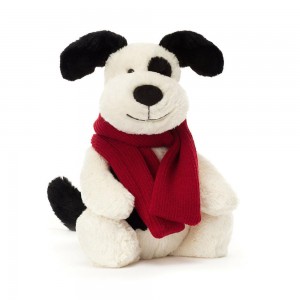 Peluche Jellycat Bashful Winter Puppy,31cm x 12cm x 9cm Branco | Portugal ROKYE-3870