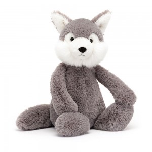 Peluche Jellycat Bashful Wolf,31cm x 12cm x 9cm Cinzentas | Portugal SRBLI-6381