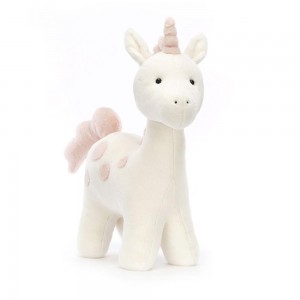 Peluche Jellycat Big Spottie Unicorn,42cm x 15cm x 23cm Branco | Portugal BSHNX-2501