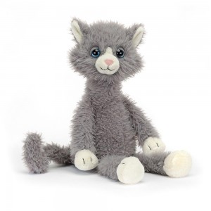 Peluche Jellycat Blowzy Belle Cat,16.9in x 3.9in x 5.1in Cinzentas | Portugal WLAUJ-2803