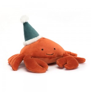 Peluche Jellycat Celebration Crustacean Crab,10cm x 16cm x 12cm Laranja | Portugal ASOJB-1826