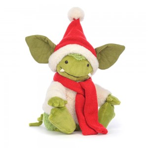 Peluche Jellycat Christmas Grizzo,30cm x 10cm x 9cm Verdes | Portugal FOZCU-2189