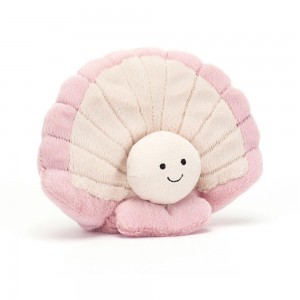 Peluche Jellycat Clemmie Clam,16cm x 19cm x 9cm Rosa | Portugal UORLW-3128