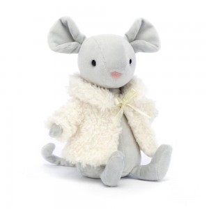 Peluche Jellycat Comfy Coat Mouse,18cm x 7cm x 6cm Cinzentas | Portugal MZABT-4289